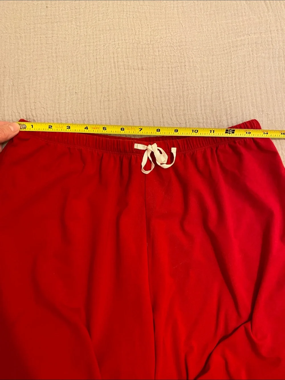 J. Crew Red Pajama Set with White Piping. Size L. Style CC660. Size S